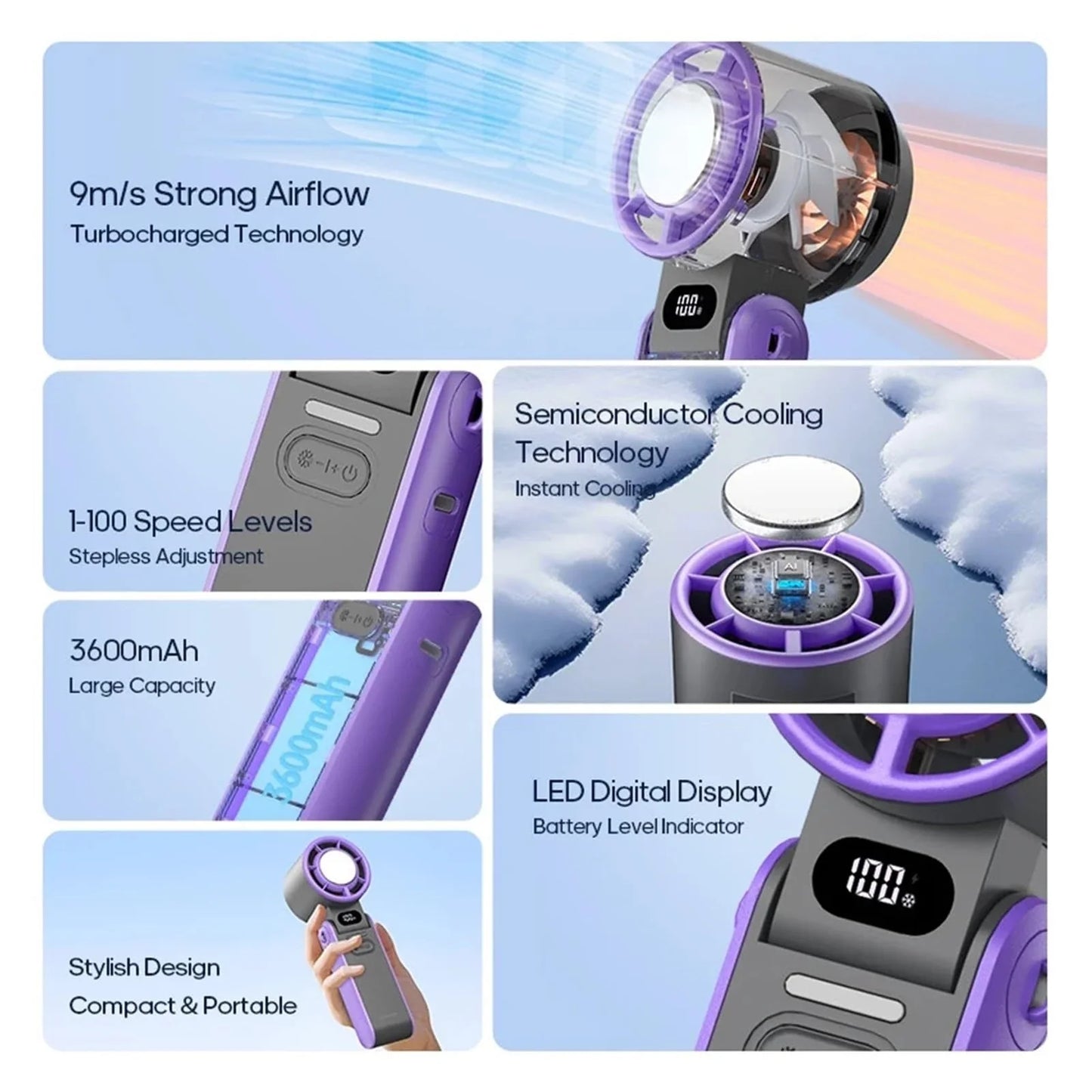 Stylish Breeze Handheld Fan